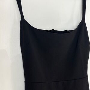 Sleek Black Maxi Dress with Slim Straps